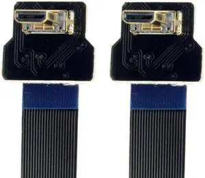 Xiwai CYFPV 90 Degree Down Angled FPV Micro HDMI Male to Micro HDMI FPC Flat Cable 20cm for FPV HDTV Multicopter Aerial Photography