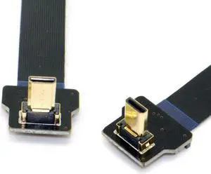Cablecc CYFPV 90 Degree Up Angled FPV Micro HDMI Male to Micro HDMI FPC Flat Cable 20cm for FPV HDTV Multicopter Aerial Photography