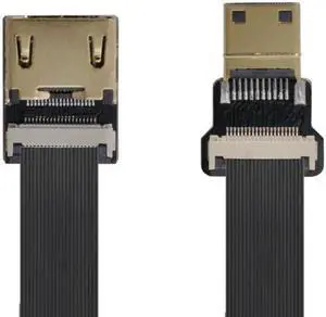 Cablecc CYFPV HDMI Female to Mini HDMI Male Extension FPC Flat Cable 1080P for FPV HDTV Multicopter Aerial Photography