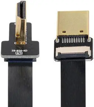 Cablecc CYFPV FPV HDMI Male to Left Angled 90D HDMI Male HDTV FPC Flat Cable for FPV HDTV Multicopter Aerial Photography