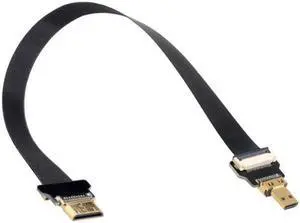 Xiwai CYFPV Mini HDMI Male to Micro HDMI Male Extension FPC Flat Cable 1080P for FPV HDTV Multicopter Aerial Photography