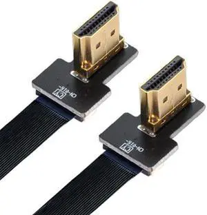 Xiwai CYFPV Dual 90 Degree Right Angled HDMI Type A Male to Male HDTV FPC Flat Cable for FPV HDTV Multicopter Aerial Photography