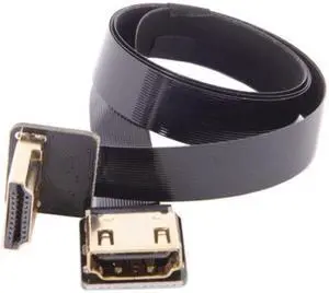 Cablecc CYFPV Down Angled 90 Degree HDMI Male to Female FPC Flat Cable for HDTV Multicopter Aerial Photography