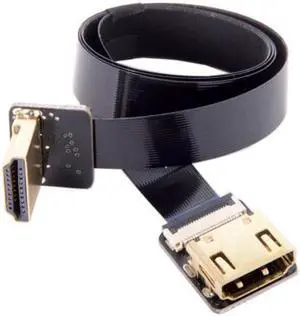 CY CYFPV Up Angled 90 Degree HDMI Male to Female FPC Flat Cable for HDTV Multicopter Aerial Photography