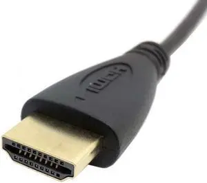 Cablecc Left Angled 90 Degree Micro HDMI to HDMI Male HDTV Cable for Cell Phone and Tablet and Camera