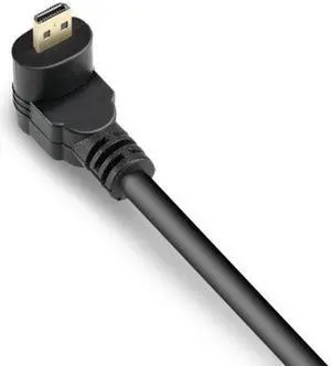 CY Up Angled 90 Degree Micro HDMI to HDMI Male HDTV Cable for Cell Phone and Tablet and Camera