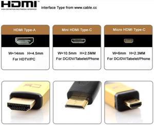 CY CYFPV Mini HDMI Type C Male Connector Up Angled 90 Degree for FPV HDTV Multicopter Aerial Photography Adapter