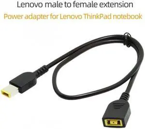 CY Rectangle 11.0*4.5mm Male to Female Extension Power Plug Charge Cable 50cm for ThinkPad X1 Carbon