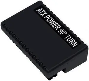 Cablecc Overmold ATX 24Pin Female to 24pin Male 90 Degree Power Adapter Mainboard Motherboard for Desktops PC Supply