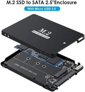 Cablecc NGFF B+M Key M.2 SSD Card to 2.5inch SATA Micro USB 3.0 Combo HDD Disk Drive Enclosure