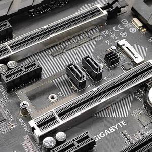 CY NGFF Key B+M PCI Express to SATA 3.0 6Gbps Dual Ports Vertical Adapter Converter Hard Drive Extension Card JMB582 2280