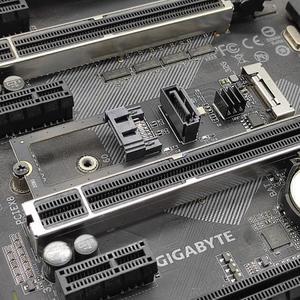 CY NGFF Key B+M PCI Express to SATA 3.0 6Gbps Dual Ports Vertical Horizontal Adapter Converter Hard Drive Extension Card JMB582 2280