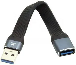 Cablecc 10Gbps USB 3.1 Type A Female to USB3.0 Type A Male Extension Flat Slim FPC Data Cable 13cm for Laptop  Desktop