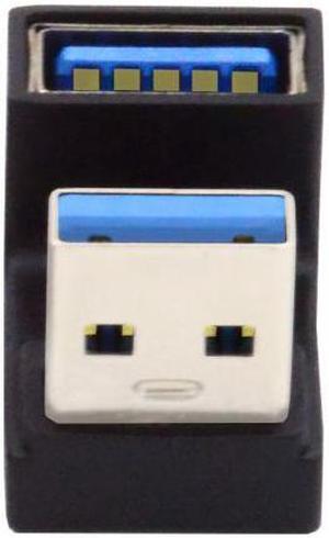 Cablecc 10Gbps USB3.0 Male to Female Extension Power Data Video Adapter Opposite U Shape Back Angled