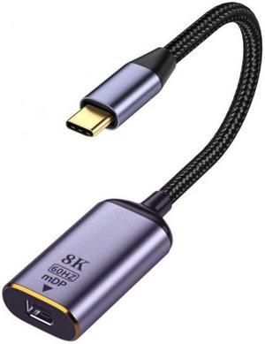 Cablecc CY UC-006-M8K USB4 USB-C Type-C Source to MINI Displayport MINI-DP Female Cable Display 8K 60HZ UHD 4K Monitor Displays