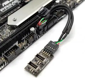 CY Dual USB 3.1 Front Panel Socket Key-A Type-E to USB 2.0 9Pin 10Pin Mainboard Header Male Cable Extension Adapter