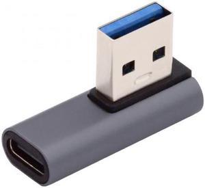 Chenyang UC-067-LP USB-C Type C Female Low Profile 90 Degree Left Angled to USB 3.0 A Male Data Adapter for Laptop Desktop