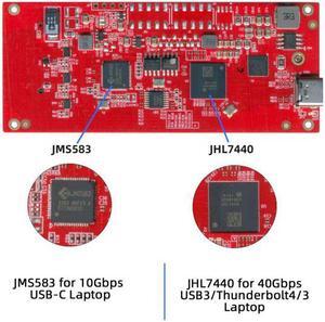 CY Type-C USB4 40Gbps to PCI-E SSD Nvme NGFF M-key Convert Card Cable USB-C 10Gbps JHL7440 JMS583