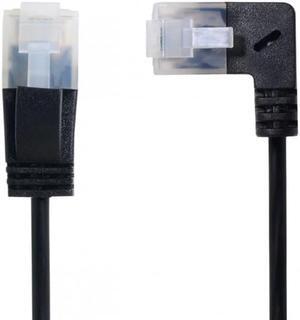 Xiwai Ultra Slim Cat6 Ethernet Cable RJ45 Right Angled to Straight UTP Network Cable Patch Cord 90 Degree Cat6a Lan for Laptop Router TV BOX