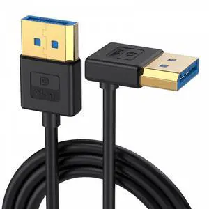 CY Ultrafine Up Angled DisplayPort 1.4 DP to DP Cable 8K 60hz Cable Ultra-HD UHD 4K 144hz 90 Degree for Desktop Laptop Monitor 100cm