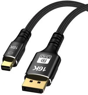 Chenyang Mini DisplayPort 2.1 Mini-DP 2.0 to DP Cable 16K 60hz Cable Ultra-HD UHD DP 1.4 8K 120hz Compatible FreeSync G-Sync Gaming Monitor 4090 7900
