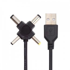 Chenyang USB 2.0 Type-A Male to 4-in-1 DC 5V 5.5x2.5mm 5.5x2.1mm 4.0x1.7mm 3.5x1.3mm Power Plug Barrel Connector Charge Cable