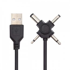 Chenyang USB 2.0 Type-A Male to 4-in-1 DC 5V 5.5x2.1mm 4.0x1.7mm Mono 3.5mm 2.5mm Power Plug Barrel Connector Charge Cable