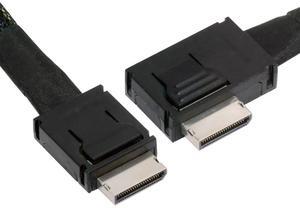 Chenyang Left Angled 90 Degree OcuLink PCIe 4.0 PCI-Express SFF-8611 4i to SFF-8611 Data Active Cable for eGPU SSD 50cm