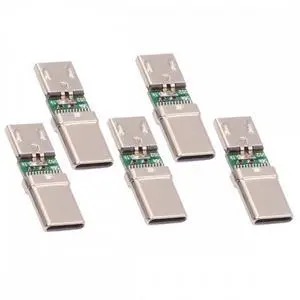 Chenyang 5pcs/lot Micro USB 2.0 5Pin Female Connector to USB Type-C Male Power Data PCBA Adapter for Tablet Phone Laptop