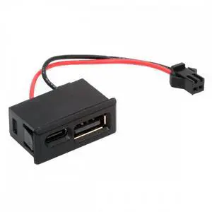 Chenyang DIY OEM Type-A & Type-C Female Socket Horizontal to 2Pin Header Cable Pitch=2.54mm Latch Mount Type DC 5V Power