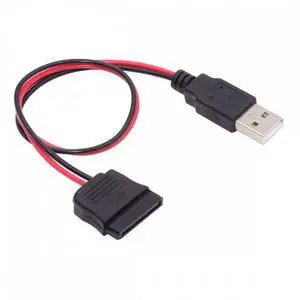 Chenyang DC 5V Single USB to SATA 15Pin Power Cable for 2.5 inch SATA HDD SSD Disk Driver 5V 2A Max