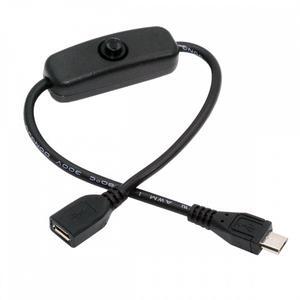 Chenyang Micro USB2.0 Cable with On Off Power Switch Button Micro 5Pin Male to Female for DC 5V Desk Lamp Fan Camera