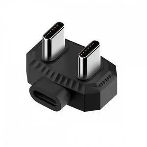 Chenyang 480Mbps USB-C Type-C Male to Male OTG Data Adapter with PD Power Opposite U Shape Back Angled for Phone MIC