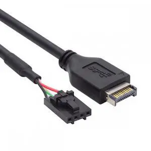 Chenyang USB 3.1 Front Panel Header Male Type-E Host to USB 2.0 Motherboard 4pin IDC Housing with Latch Device Cable 30cm