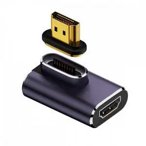 Chenyang 90 Degree Left Angled Vertical Magnetic 8K Type-A HDMI 2.1 Male to Female Straight Video Adapter for Laptop HDTV