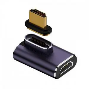 Chenyang 90 Degree Right Angled Vertical Magnetic 8K Type-A HDMI 2.1 Male to Female Straight Video Adapter for Laptop HDTV