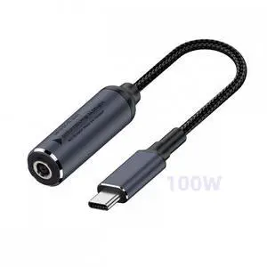 Chenyang DC Jack 4.5X3.0mm Input to USB-C Type-C Power 100W Charge Cable for Laptop Phone PD9V 5V 20V