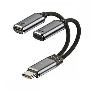 Chenyang USB-C Type-C Male to 8P Female Audio DAC AUX Music 16bit 48kHz & 100W PD Power Cable for Laptop Tablet Phone