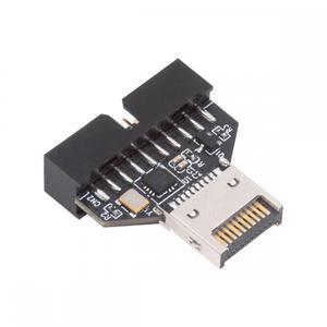 Chenyang Type-E IDC Socket USB 3.1 Front Panel Header to USB 3.0 20Pin Header Extension Adapter with CH334P for Desktop Motherboard