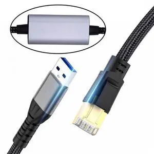 Chenyang USB to Ethernet Cable USB3.0 Type-A to RJ45 Male Cord Directly Connected 1000Mbps Gigabit LAN Network Compatible with USB2.0