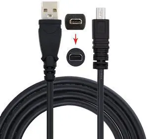 CY USB 2.0 Type-A to Camera Mini 8P Data Power Cable for Coolpix UC-E6 UC-E16 UC-E17 DSC-W DMC-S EX-Z