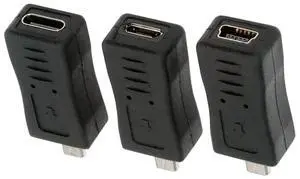 Chenyang 3pcs/set USB-C Type-C Micro Mini USB Female to Camera Mini 8P Data Power Adapter for Coolpix UC-E6 UC-E16 UC-E17 DSC-W DMC-S EX-Z