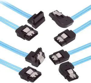 Chenyang 4pcs/lot 90 Degree Angled Type Internal 4-SATA Host to 4SATA 7pin Target Disk 6Gbps Data Server Cable 25cm