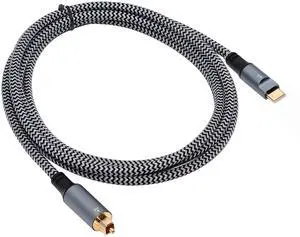 Chenyang Type-C to SPDIF Toslink Optical Audio Cable Opt Male USB-C to Digital Optical Fiber Optic Sound Interface Male Adapter Wire for Desktop Laptop