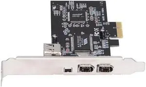 Chenyang PCI-E 1X 4X 16X to Firewire 400 Capture Card IEEE 1394a PCI Express 4 Ports Card 6Pin and 4Pin IEEE-1394 400Mbps Adapter for Windows Mac Os Linux