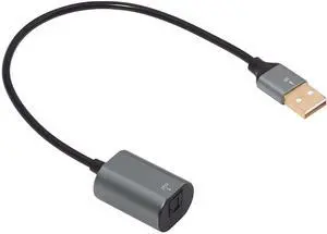 Chenyang Type-A to SPDIF Toslink Optical Audio Jack Opt USB2.0 Male to Digital Optical Fiber Optic Sound Interface Female Adapter Wire for Laptop Desktop