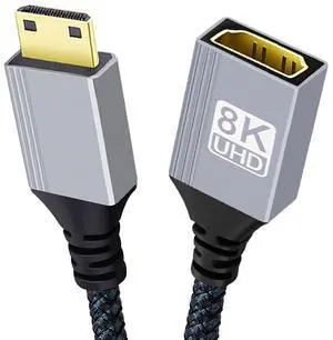 Chenyang 8K Type-C Mini HDMI 2.1 Male to HDMI Female Extension HDTV Cable for DV Camera Laptop Portable Monitor Chenyang 8K Type-C Mini HDMI 2.1 Male to HDMI Female Extension HDTV Cable for DV Camera Laptop Portable Monitor