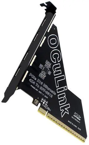 Chenyang PCI-Express 4.0 PCIE 16x Detachable to Four Oculink SFF-8612 SFF-8611 External VROC Raid0 Adapter for U.2 SSD eGPU External Graphics Card Dock