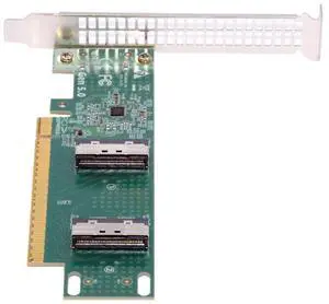 Chenyang PCIE5.0 PCI-Express 16x to Dual MCIO 8i Mini Cool Edge IO SFF-TA-1016 VROC Virtual RAID Adapter for Mainboard SSD Graphics Card