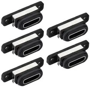 Chenyang 5pcs/set DIY OEM USB2.0 Micro-B Female Receptacle Socket Connector with Mounting Waterproof SMT Type 480Mbps